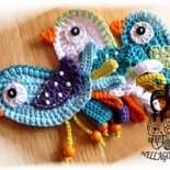 Nellagold - Martina Luzova - Bird applique - Czech