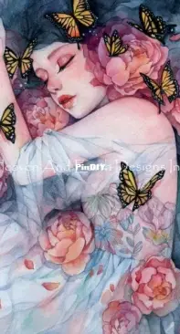 HAED HAEMAMMINI 20210938 Mini Sleeps with Butterflies by Margaret Morales (Large Format)