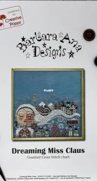 Creative Poppy - Barbara Ana Designs BAN311-012022 Dreaming Miss Claus PCS + XSD