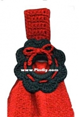 Priscilla Crochet - Priscilla Hewitt - Christmas Wreath Towel Ring and Napkin Ring - Free