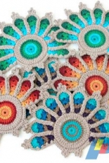 TheCurioCraftsRoom- Christa Veenstra - Peacock Tail Feather Coaster or Applique
