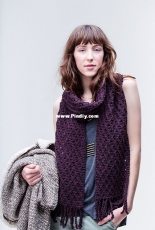 Brooklyn Tweed - Oxbow Open Cablework Scarf with Fringe by Julie Hoover