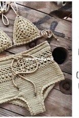 capitana uncino - Angela Crochet Bikini Top and Highwaist Bottom