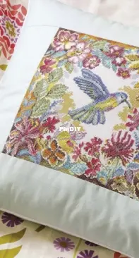 Alive With Colour   - Hummingbird Cushiun by Carol Thornton from Cross Stitch Gold 117