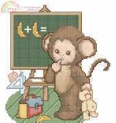 Ellen Maurer Stroh EMS Animal Babies - Monkey baby goes to School PCS