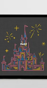 Pink Castle Blackwork  By Vanesa Morales