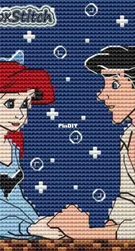 Lunar Fox Stitch - Ariel and Prince Eric