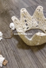 White crocheted crown