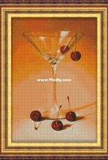 Dina Cross Stitch - Glass 2 - Free