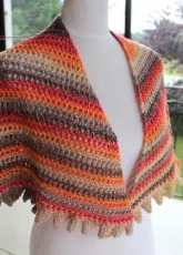 Sophie Gelfi Designs - Sophie Gelfi - Tangerine bolero shawl- French