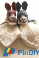 Bunny Mini Cuddly Blankie by Pat Alinejad/Gypsycream Craftsy-Free