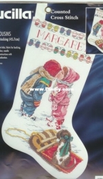 Bucilla Christmas Stocking Kit 82733 Counted Cross Stitch Victorian Rose  18