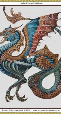 Unconventional X Stitch - Persian Dragon - English