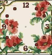 Jeanette Crews Designs 1233 Poppy Clock