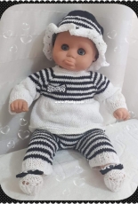 doll set in black and white