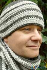 Keep Calm and Crochet On UK - Heather Gibbs - Making Tracks Mens Hat Scarf Set
