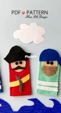 Miss Felt Designs - Pirates Finger Puppets - Free