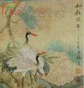 I Love CrossStitch OT-036 Cranes and Pine - Longevity