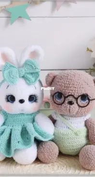 Lyudmila Zhuravleva - Людмила Журавлева - Sweet Couple Bunny and Bear - Сладкая Парочка - Russian