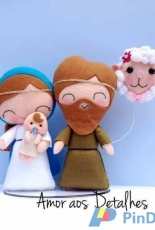 Amor and Detalhes - Presépio / Nativity Felt Pattern - Portuguese - Free