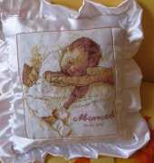 My finished baby pillow for christening