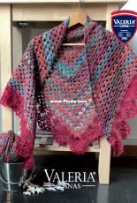Valeria Lanas - Crochet Shawl with Lace - Spanish -Free