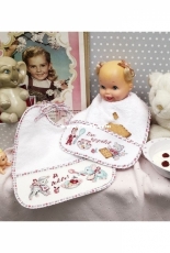 Les Brodeuses Parisiennes - LBP - 2 bavoirs - une cuillère pour maman XSD + PCS