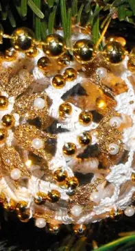 Chrocheted christmas ball