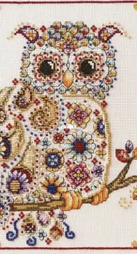 Paisley Beaded Owl by Shannon Wasilieff from The World of Cross Stitching 256 PCS