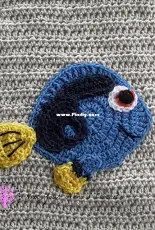 Teri Heathcote - Blue Tang Fish Applique - English