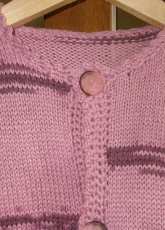 Pink wool cardigan - Chaqueta de lana rosa