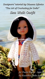 Kasatka Dolls Fashions - Oksana Lifenko - Sea Walk Outfit for Paola Reina - Оксана Лифенко - Вязание крючком для кукол Paola Reina Морская Прогулка - Russian