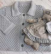 Baby Honeycomb Jacket P058 by OGE Knitwear Designs