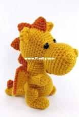 Affordable Cuteness - Theresas Crochet Shop - Theresa Grey / Kicher - Crocheted Popcorn the Dragon