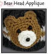 crochet pattern bear applique