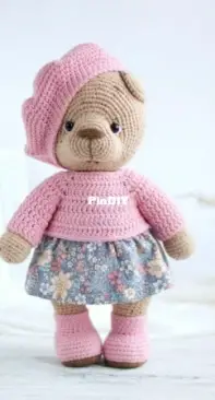 Cute Toys by Vera - Vera Vasilchuk - Bear doll in dress and beret
