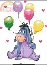 Vervaco 70.985 Eeyore and balloons pcs