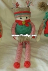 Aquí os presento a las muñecas elfo que hizo mi mujer en Navidad