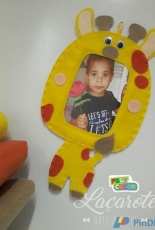 Felt Color - Laçarote Artesanatos - Porta Retrato Infantil: Girafa / Children Photo Frame: Giraffe - Portuguese = Free