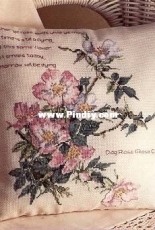 DMC K3805 Dog Rose Cushion