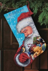 Dimensions 9145 Santa and Toys Stocking Needlepoint