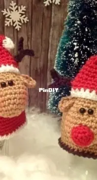 Frollein Haekelfein - Daniela Bonicke - Egg-Cosy Moose and Sheep - Eierwärmer Elch und Schaf - German