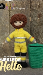 Little Bits - Mayflower - Crocheted Heroes - Garbage man - Hæklede Helte - Skraldemand - Danish - Free