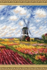 Riolis 1643 Field with Tulips - Monet