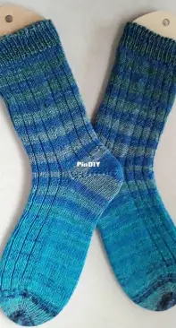 blue striped socks