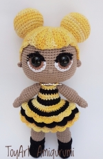 Boneca lol abelha toyart amigurumi
