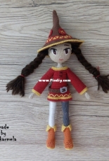 Made by Katkarmela - Wireframe Crochet Doll Megumin - Free