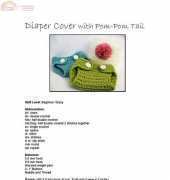 Yarn Blossom Boutique - Melissa Bradley - Diaper Cover with Pom-Pom Tail
