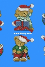 Design Works 1653-6 Little Bears by Joan Elliott - Plastic Canvas XSD