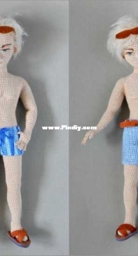 Paprika Crochet Dolls - Maria Gavrilova - Man Body and Swimming Trunks